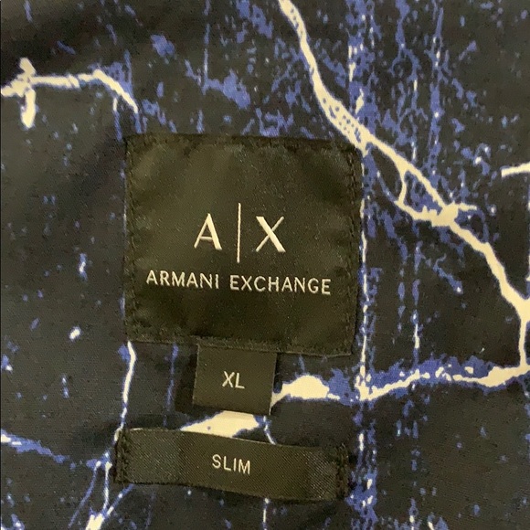 Armani Exchange Blue Fantasy Button Down Shirt - Picture 11 of 11
